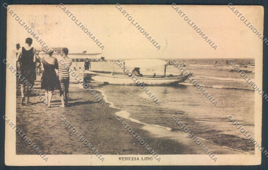 Venezia Lido di Barca PIEGHINA cartolina ZQ2768 – fronte