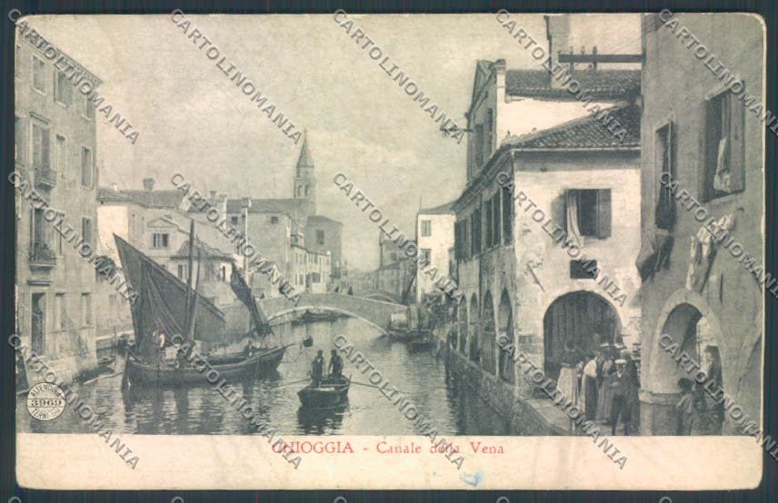 Venezia Chioggia Barca Alterocca PIEGHINE cartolina ZQ2782 – fronte
