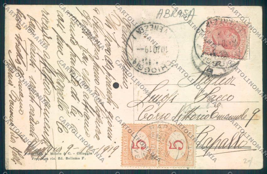 Venezia Chioggia ABRASA cartolina ZQ2836 – retro