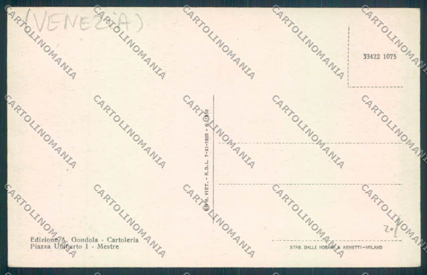 Venezia Mestre Filobus cartolina ZQ2850 – retro