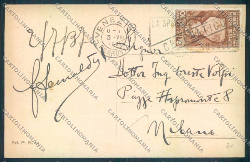 Venezia Mestre Barca cartolina ZQ2855 – retro