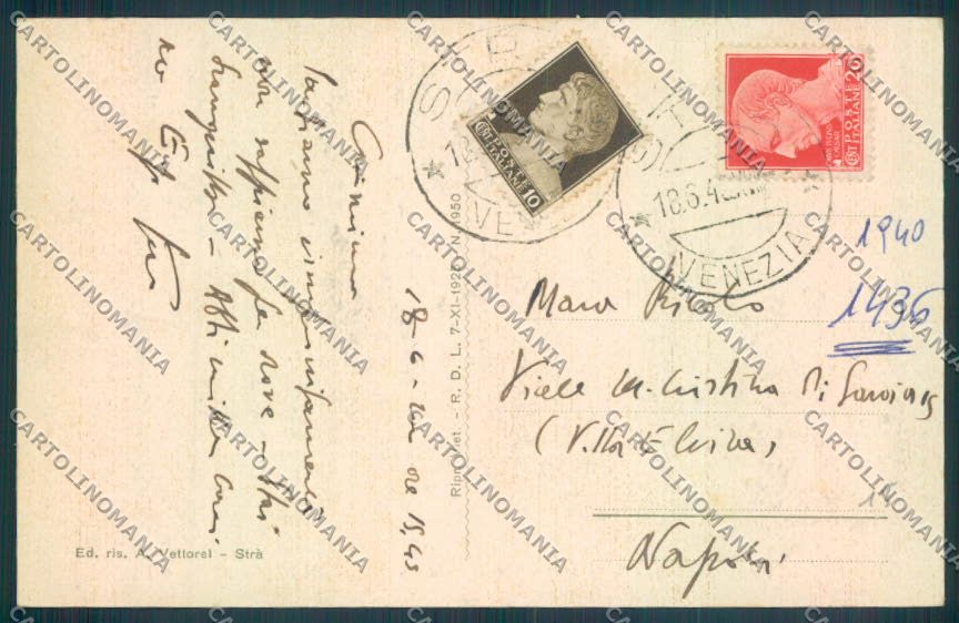 Venezia Strà cartolina ZQ2866 – retro