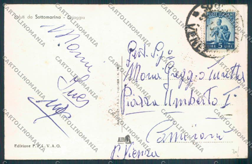 Venezia Chioggia Sottomarina cartolina ZQ2877 – retro