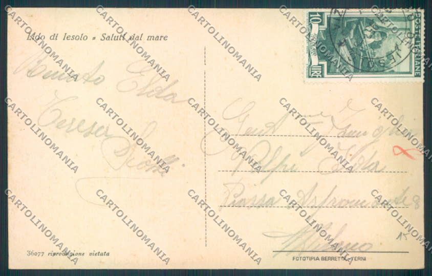 Venezia Jesolo Lido di Barca cartolina ZQ2894 – retro