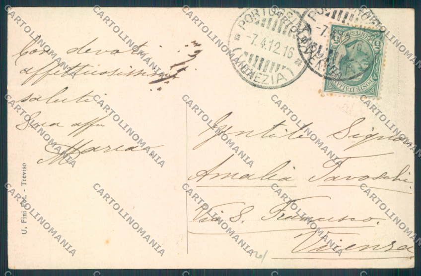 Venezia Jesolo Portogruaro cartolina ZQ2909 – retro