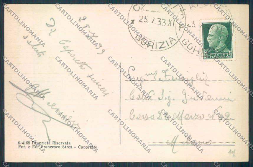 Gorizia Monte Nero cartolina ZQ2978 – retro