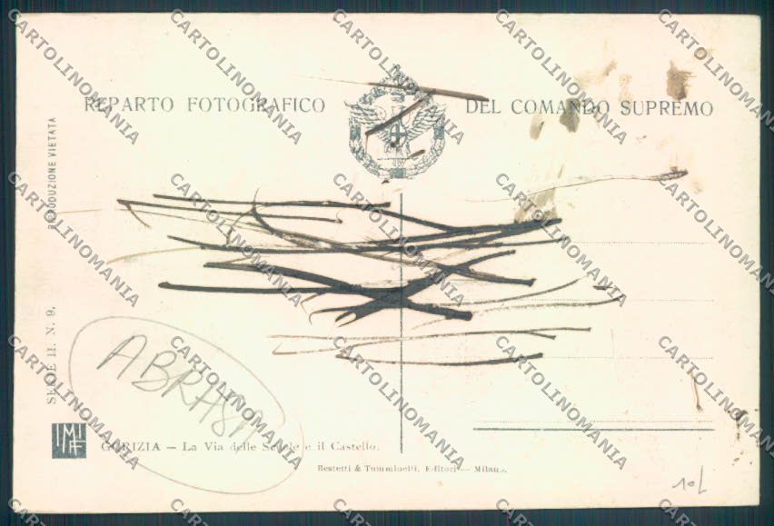 Gorizia Città ABRASA cartolina ZQ2984 – retro