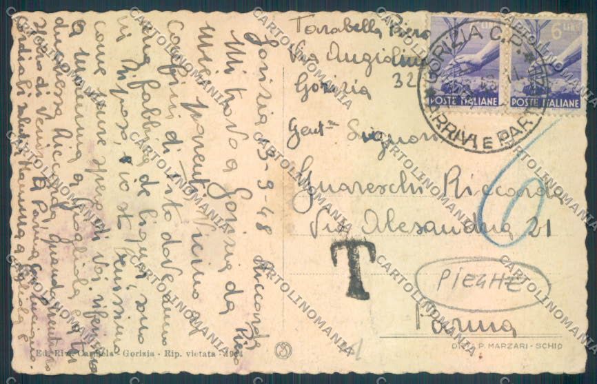 Gorizia Città PIEGHE cartolina ZQ3169 – retro