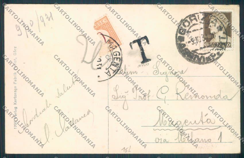 Gorizia Città ABRASA cartolina ZQ3184 – retro