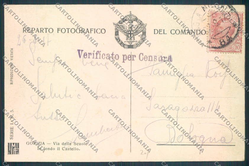 Gorizia Città cartolina ZQ3201 – retro