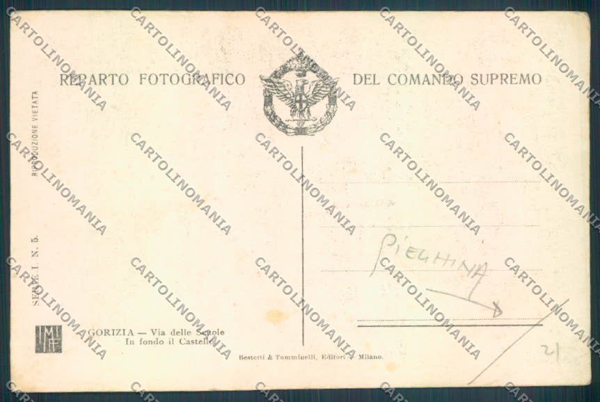 Gorizia Città PIEGHINA cartolina ZQ3211 – retro