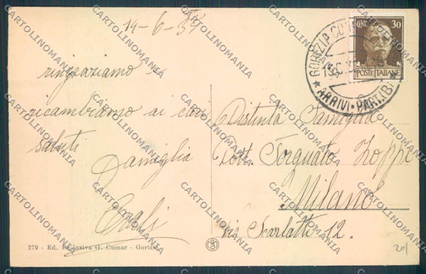 Gorizia Città cartolina ZQ3222 – retro