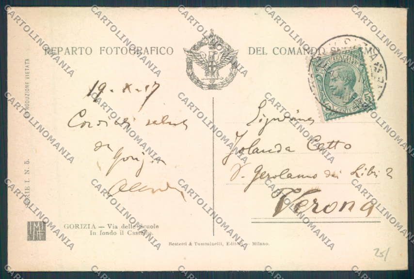 Gorizia Città cartolina ZQ3275 – retro