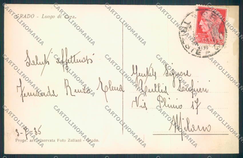 Gorizia Grado cartolina ZQ3282 – retro