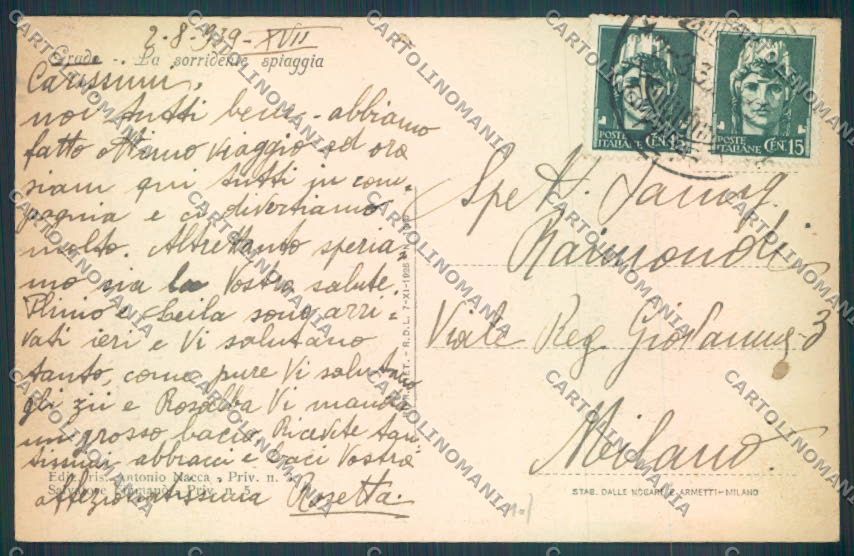 Gorizia Grado Barca cartolina ZQ3285 – retro