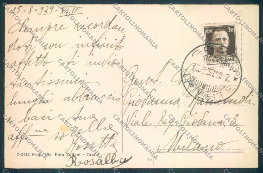 Gorizia Grado PIEGHE cartolina ZQ3292 – retro
