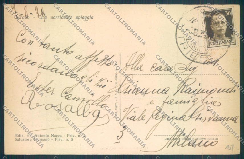 Gorizia Grado cartolina ZQ3327 – retro