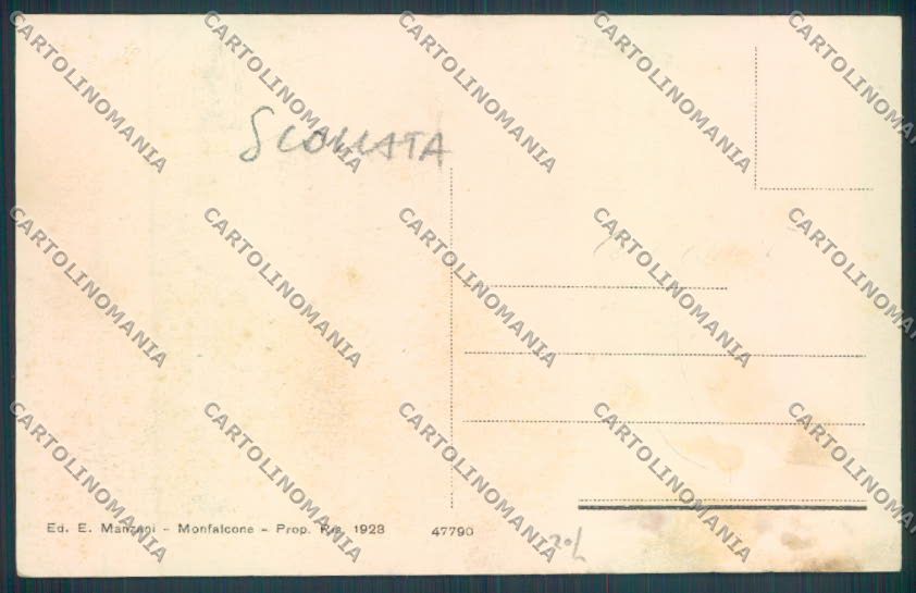 Gorizia Monfalcone SCOLLATA cartolina ZQ3378 – retro