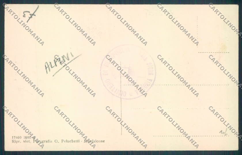 Gorizia Fogliano Redipuglia Cimitero Alpini WWI cartolina ZQ3384 – retro