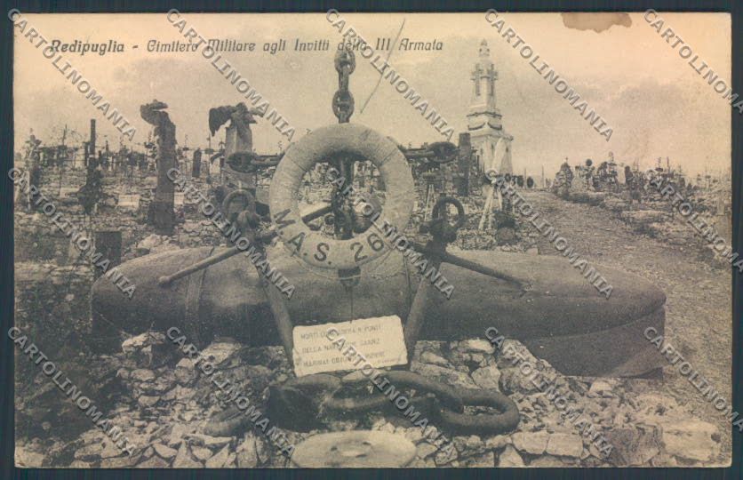 Gorizia Fogliano Redipuglia Cimitero Marina WWI PIEGA cartolina ZQ3385 – fronte