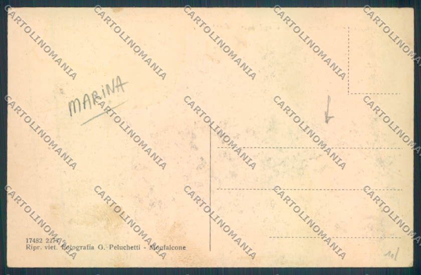 Gorizia Fogliano Redipuglia Cimitero Marina WWI PIEGA cartolina ZQ3385 – retro