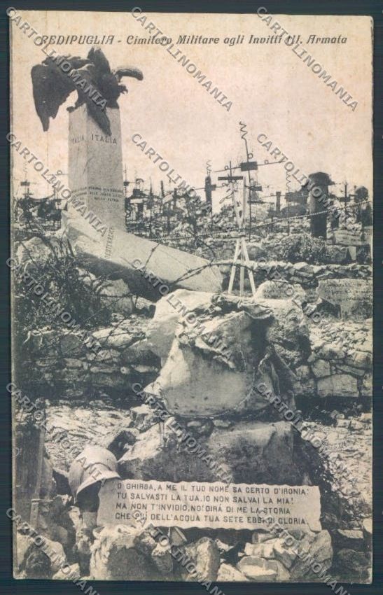 Gorizia Fogliano Redipuglia Cimitero WWI cartolina ZQ3387 – fronte