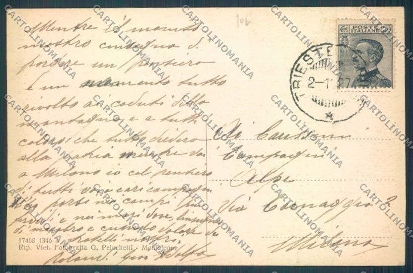 Gorizia Fogliano Redipuglia Cimitero cartolina ZQ3415 – retro