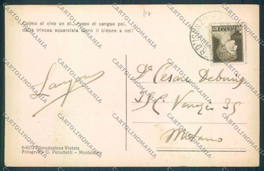 Gorizia Fogliano Redipuglia Cimitero cartolina ZQ3418 – retro