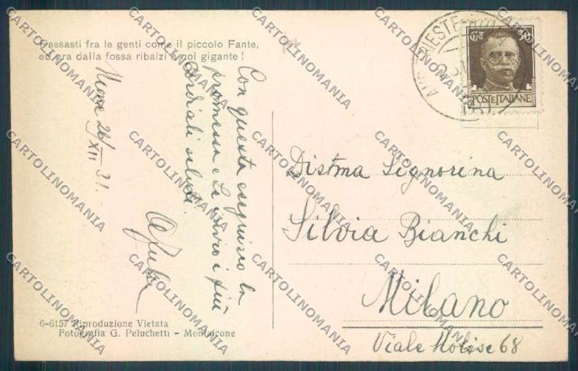 Gorizia Fogliano Redipuglia Cimitero cartolina ZQ3427 – retro