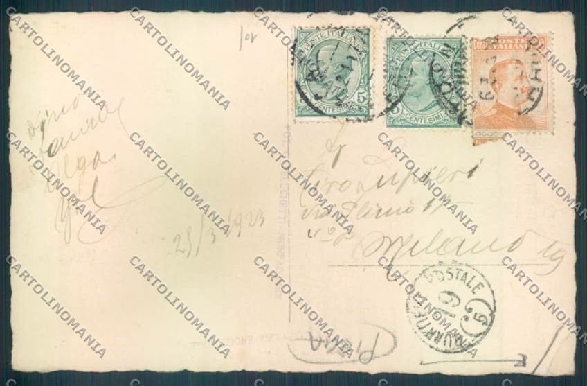 Gorizia Fogliano Redipuglia Cimitero Cannone PIEGA Foto cartolina ZQ3446 – retro