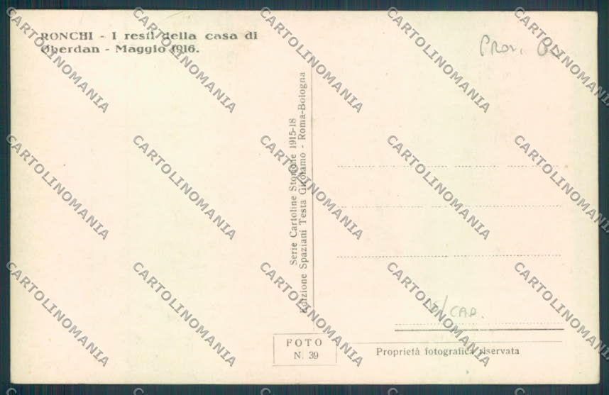 Gorizia WWI Ronchi Foto cartolina ZQ3491 – retro