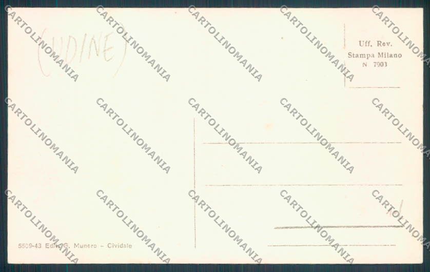 Udine Cividale cartolina ZQ3505 – retro