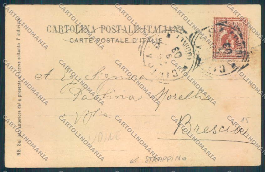 Udine Cividale STRAPPINO cartolina ZQ3509 – retro