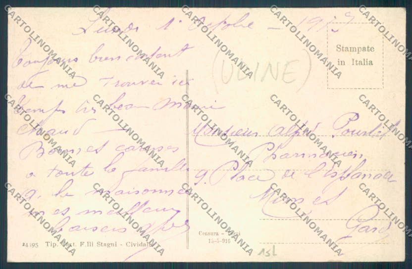 Udine Cividale cartolina ZQ3514 – retro