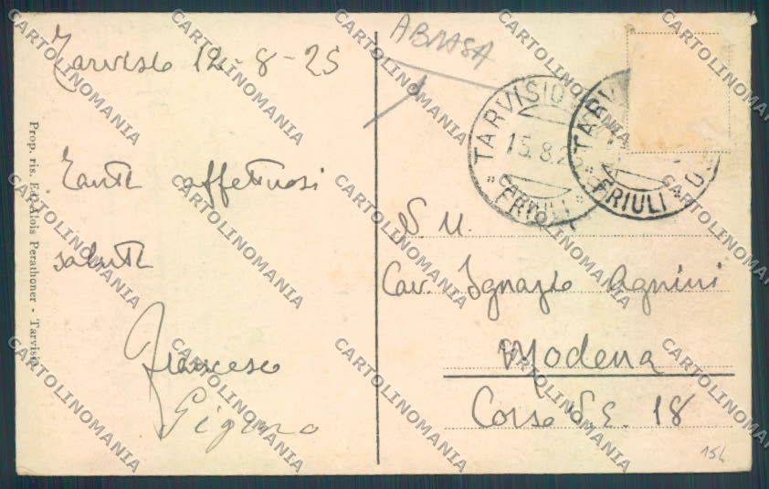 Udine Tarvisio ABRASA cartolina ZQ3592 – retro