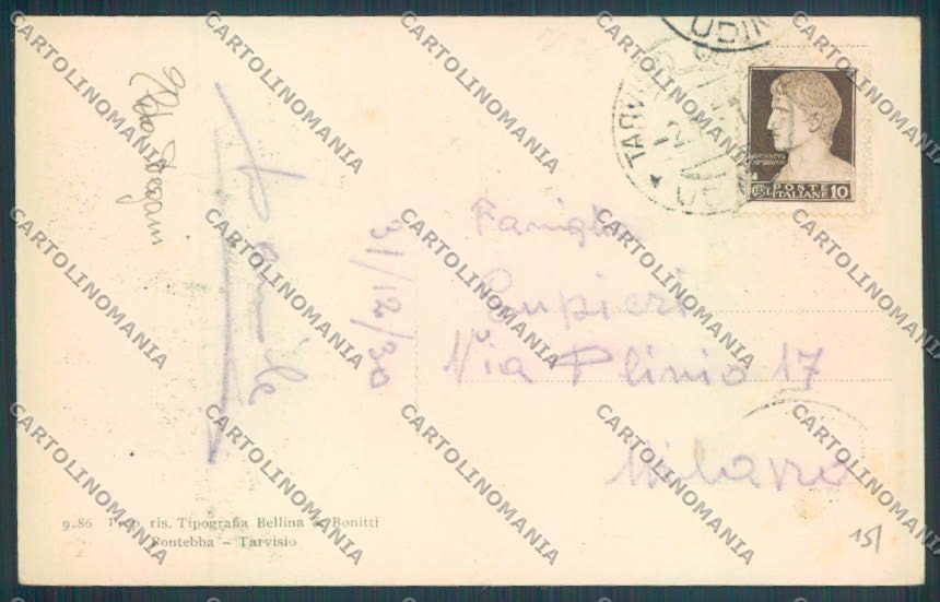 Udine Tarvisio cartolina ZQ3593 – retro