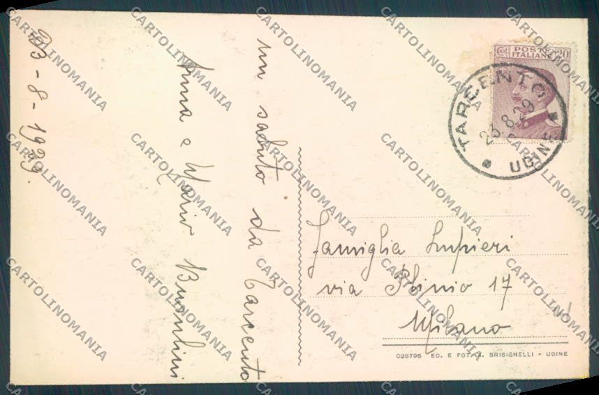 Udine Tarcento cartolina ZQ3619 – retro