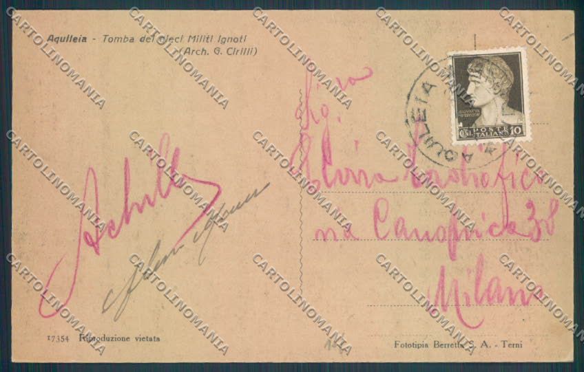 Udine Aquileia cartolina ZQ3622 – retro