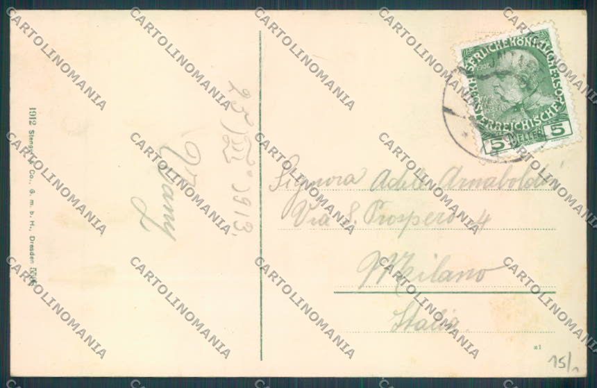Udine Pontebba PIEGHINA cartolina ZQ3642 – retro