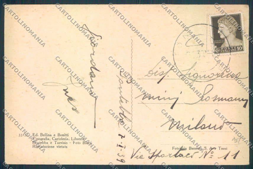 Udine Pontebba cartolina ZQ3646 – retro