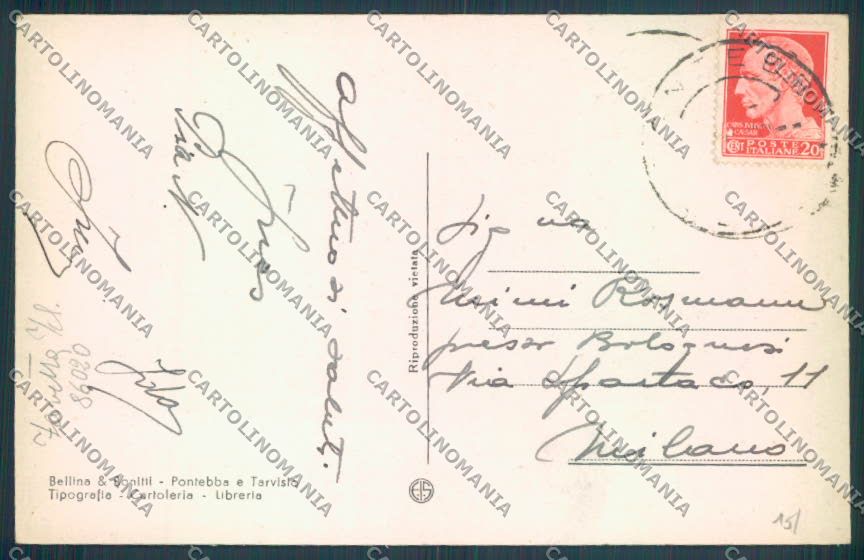 Udine Pontebba cartolina ZQ3647 – retro