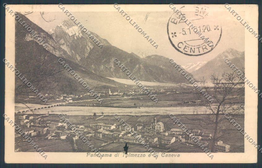 Udine Tolmezzo PIEGA cartolina ZQ3654 – fronte