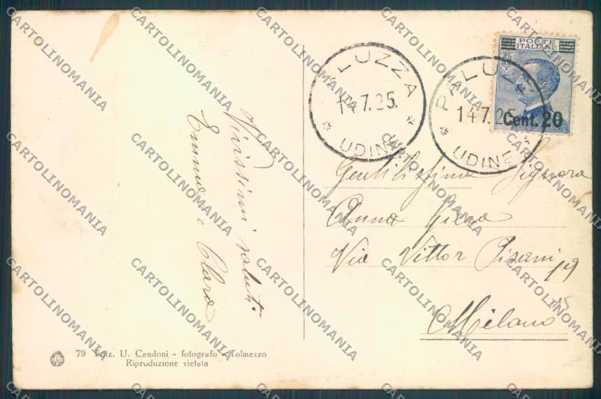 Udine Tolmezzo cartolina ZQ3664 – retro