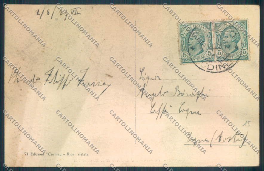 Udine Tolmezzo cartolina ZQ3666 – retro