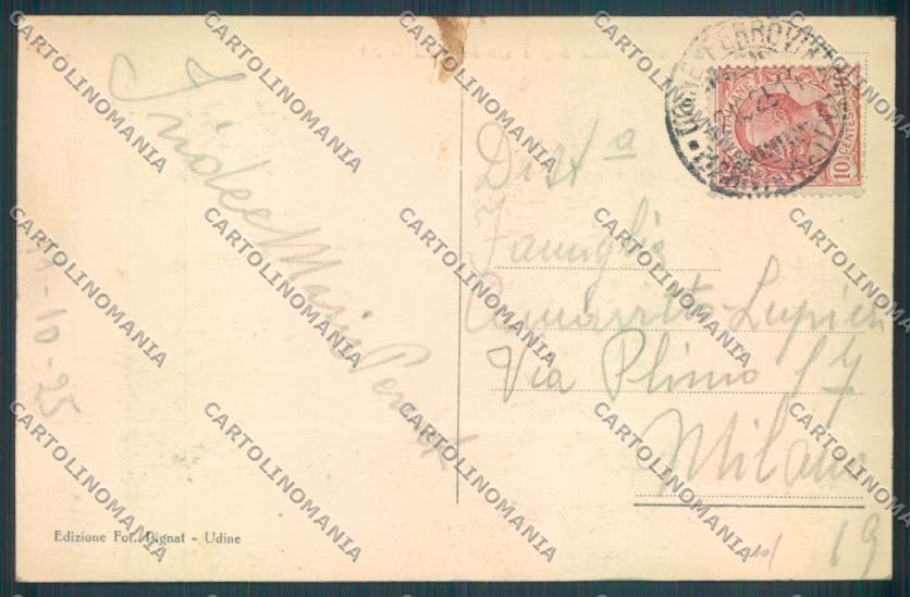Udine Prepotto Castelmonte cartolina ZQ3692 – retro