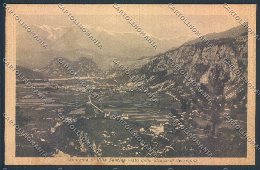 Udine Villa Santina cartolina ZQ3727 – fronte