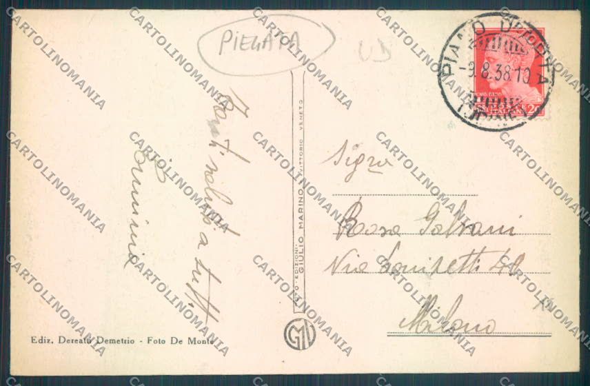 Udine Arta Terme PIEGATA cartolina ZQ3771 – retro
