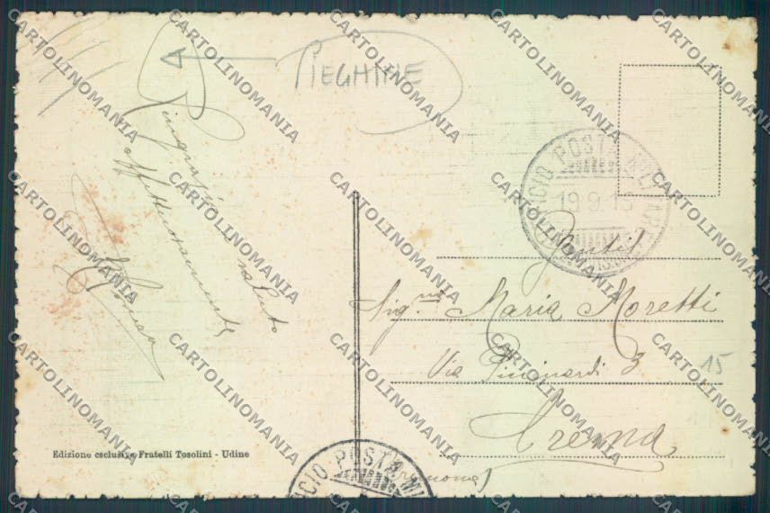 Udine Carnia Ada Negri PIEGHINE cartolina ZQ3790 – retro