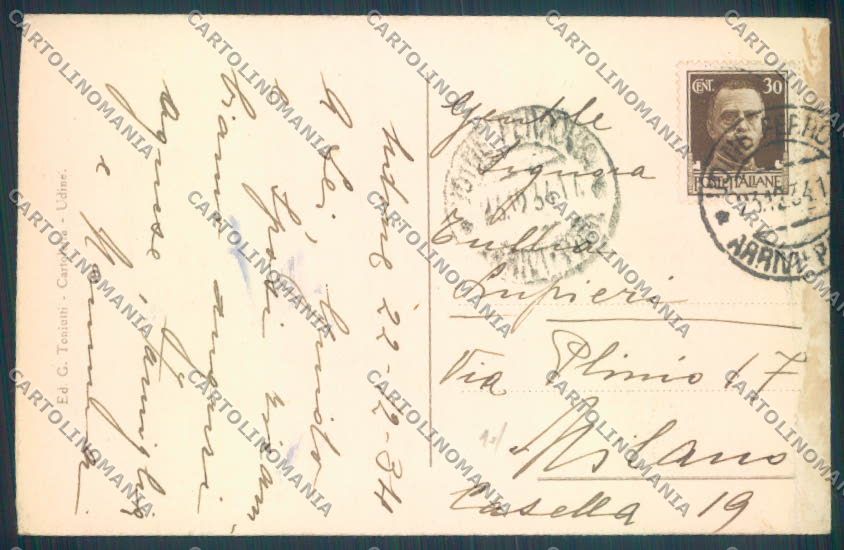 Udine Città ABRASA cartolina ZQ3862 – retro