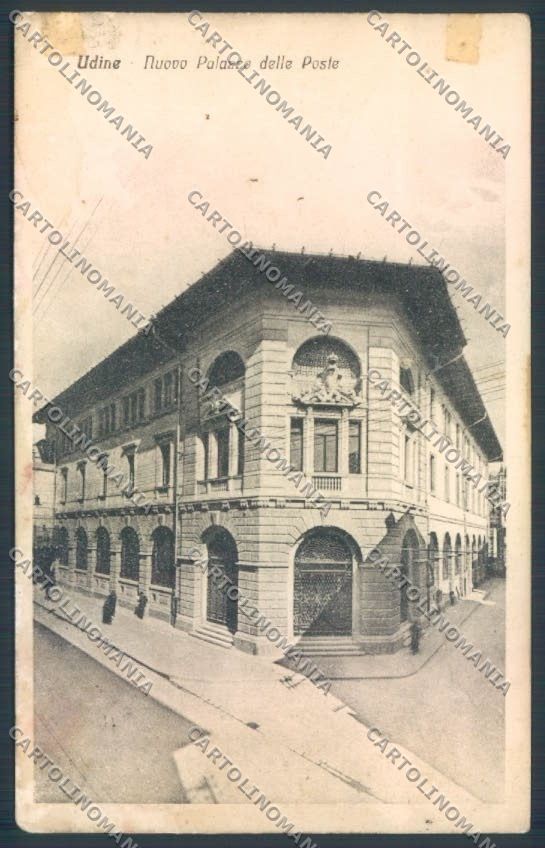 Udine Città Poste SCOLLATA PIEGATA cartolina ZQ3994 – fronte
